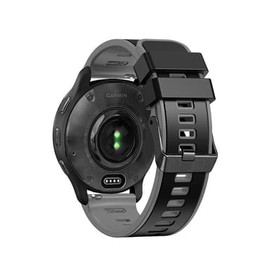 Silikonklokkerem for Garmin Venu 2-serien Svart+grå