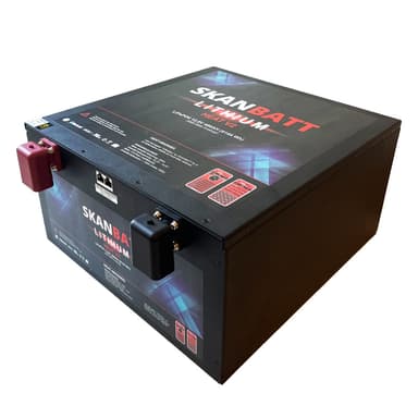 SKANBATT V2 Bobil ""Under setet"" modell 12V 480Ah - 150A BMS - HEAT - Bluetooth