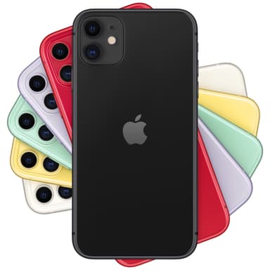 iPhone 11 smarttelefon 128 GB (sort)