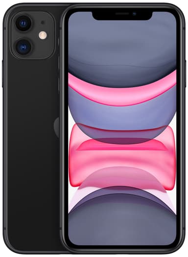 iPhone 11 smarttelefon 128 GB (sort)