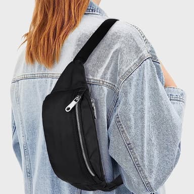 INF Oxford Cloth Fanny Pack Casual midjeveske for reiseshopping Blå