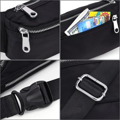 INF Oxford Cloth Fanny Pack Casual midjeveske for reiseshopping Blå