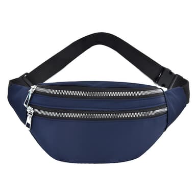 INF Oxford Cloth Fanny Pack Casual midjeveske for reiseshopping Blå