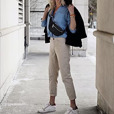 INF Oxford Cloth Fanny Pack Casual midjeveske for reiseshopping Blå