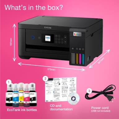 Epson EcoTank ET-2850 multifunksjonsskriver C11CJ63405 (sort)