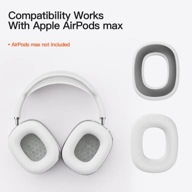 Øreputer for Airpods Max-hodetelefoner Hvit