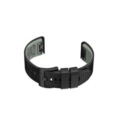 Silikonklokkerem for Garmin Venu 2 Plus & Garmin 245, Samsung, Huawei Watch Svart+grå