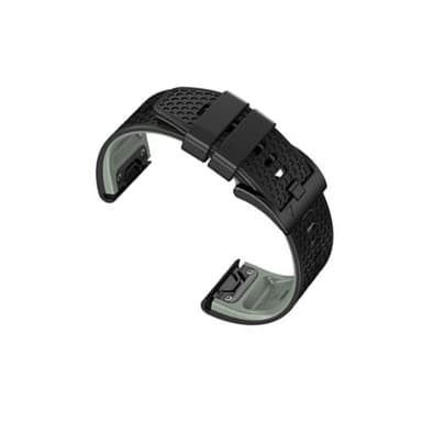 Silikonklokkerem for Garmin Venu 2 Plus & Garmin 245, Samsung, Huawei Watch Svart+grå