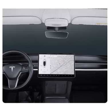Bilbrilleboks Bilsolskjerm Solbriller Veskeholderklips for Tesla Modell B S Model B