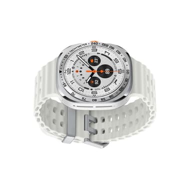 Ramme i rustfritt stål for Samsung Galaxy Watch Ultra Sølv + svart