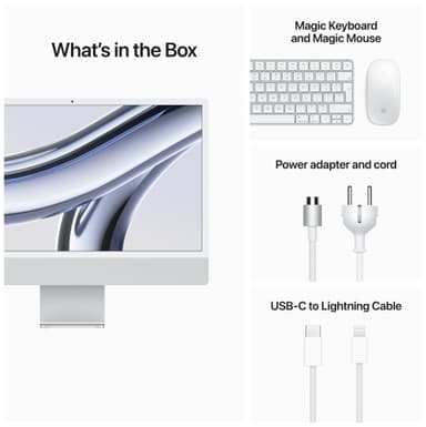 iMac 24" M3 8/8/256 (sølv)