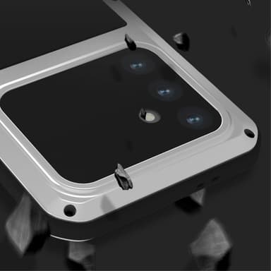 Samsung Galaxy S24 FE Deksel Armor Beskyttelsesdeksel+Herdet Glass Metall+Silikon