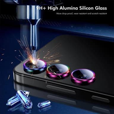 For Samsung Galaxy S25+ Kameralinsebeskytter ENKAY Metallring Linsefilm