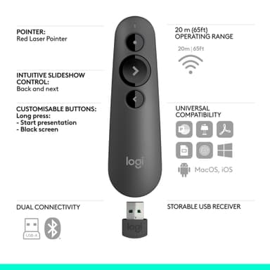 Logitech R500s fjernstyrt laserpeker