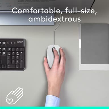 Logitech M100 kablet mus (hvit)