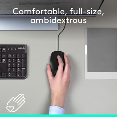 Logitech M100 kablet mus (sort)