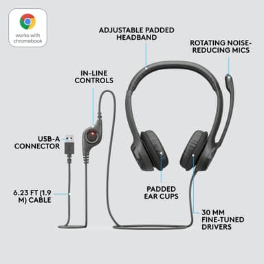 Logitech USB-headset H390 PC