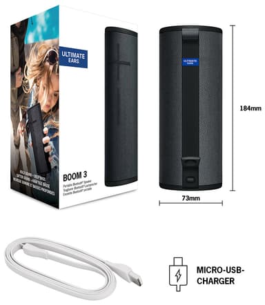 Ultimate Ears Boom 3 trådløs høyttaler (sort)
