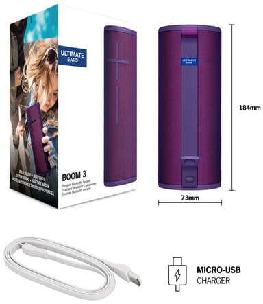 Ultimate Ears Boom 3 trådløs høyttaler (lilla)