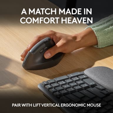 Logitech Wave Keys ergonomisk tastatur (grafitt)