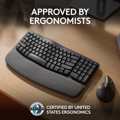 Logitech Wave Keys ergonomisk tastatur (grafitt)
