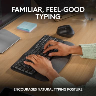 Logitech Wave Keys ergonomisk tastatur (grafitt)
