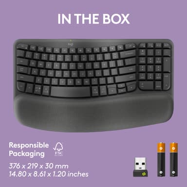 Logitech Wave Keys ergonomisk tastatur (grafitt)