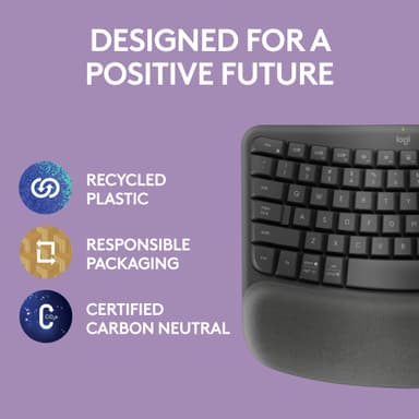 Logitech Wave Keys ergonomisk tastatur (grafitt)