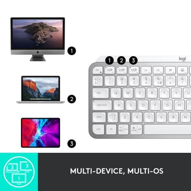 Logitech MX Keys Mini trådløst tastatur (grå)