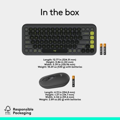 Logitech POP Icon mus og tastatur (graphite)