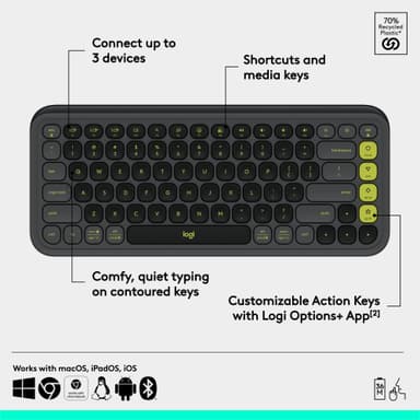 Logitech Pop Icon tastatur (graphite)