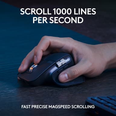 Logitech MX Keys S pakke med trådløs mus og tastatur (grafitt)