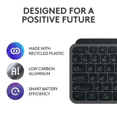 Logitech MX Keys S pakke med trådløs mus og tastatur (grafitt)