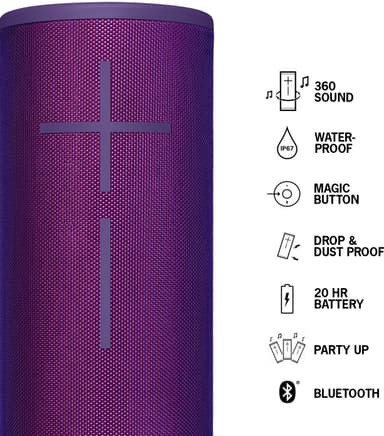 Ultimate Ears Megaboom 3 trådløs høyttaler (lilla)