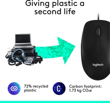 Logitech M100 kablet mus (sort)