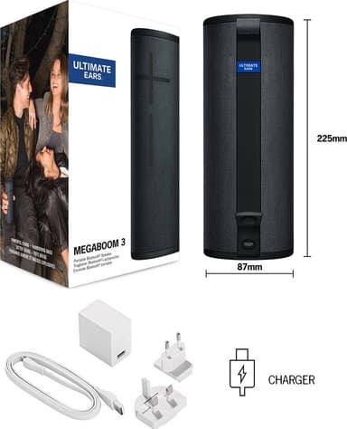 Ultimate Ears Megaboom 3 trådløs høyttaler (sort)