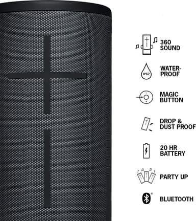Ultimate Ears Megaboom 3 trådløs høyttaler (sort)