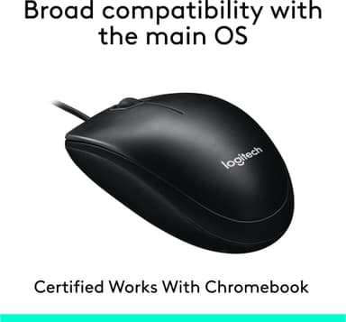 Logitech M100 kablet mus (sort)