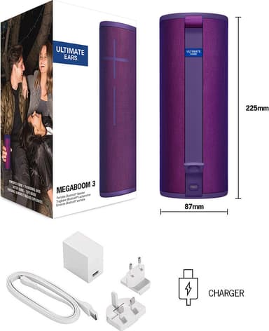 Ultimate Ears Megaboom 3 trådløs høyttaler (lilla)