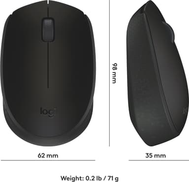 Logitech M171 trådløs mus (sort)