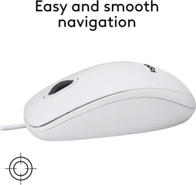 Logitech M100 kablet mus (hvit)