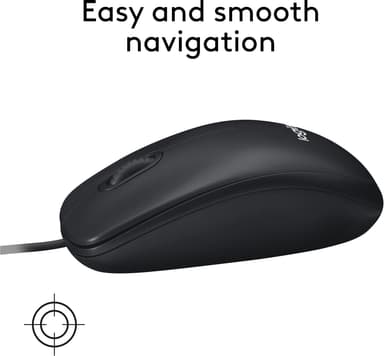 Logitech M100 kablet mus (sort)