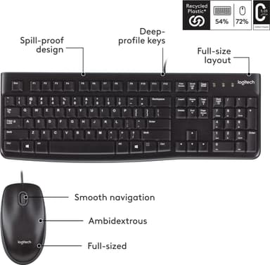 Logitech MK120 tastatur + mus