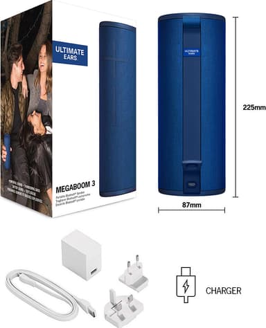 Ultimate Ears Megaboom 3 trådløs høyttaler (blå)