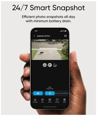 Eufy eufyCam S3 Pro 4K overvåkningskamera (4-pakning)