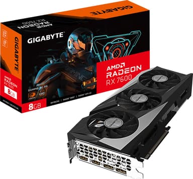 Gigabyte RX 7600 GAMING OC grafikkort (8GB GDDR6 RAM)