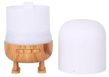 Luftfukter med høyttaler og lampe, lys tredesign