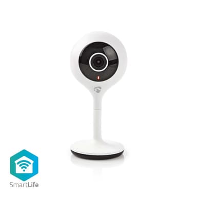 Nedis SmartLife Innendørs kamera | Wi-Fi | Full HD 1080p | Cloud Storage (valgfritt) / microSD (ikke inkludert) | Med bevegelses sensor | Nattsyn | Hvit