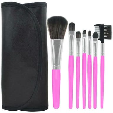 Profesjonelle skånsomme sminkekoster, 7-pack, rosa