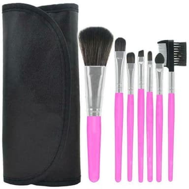 Profesjonelle skånsomme sminkekoster, 7-pack, rosa